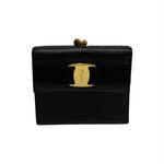 Salvatore Ferragamo Black Leather Wallet (Bi-Fold) (Pre-Owned)