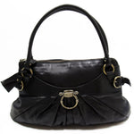 Salvatore Ferragamo Black Leather Shoulder Bag (Pre-Owned)