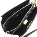 Salvatore Ferragamo Black Leather Shoulder Bag (Pre-Owned)