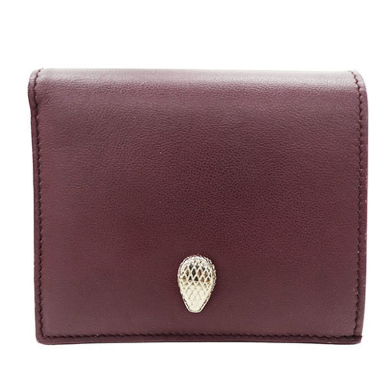 Bvlgari Bordeaux Leather Wallet (Bi-Fold) (Pre-Owned)