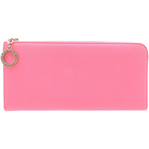 Bvlgari Pink Leather Long Wallet (Bi-Fold) (Pre-Owned)