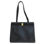 Salvatore Ferragamo Black Leather Tote Bag (Pre-Owned)