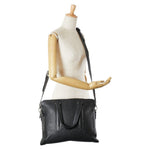 Salvatore Ferragamo Black Leather Shoulder Bag (Pre-Owned)