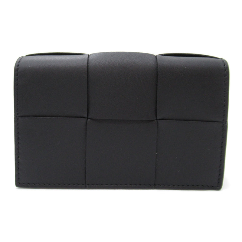 Bottega Veneta Black Leather Card Wallet