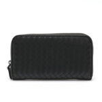 Bottega Veneta Black Leather Long Wallet (Bi-Fold) (Pre-Owned)