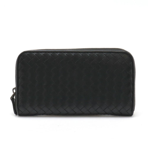 Bottega Veneta Black Leather Long Wallet (Bi-Fold) (Pre-Owned)