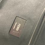 Fendi Black Gray Canvas Leather Backpack (Pre-Owned)