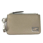 Fendi Beige Leather Coin Purse/Coin Case (Pre-Owned)