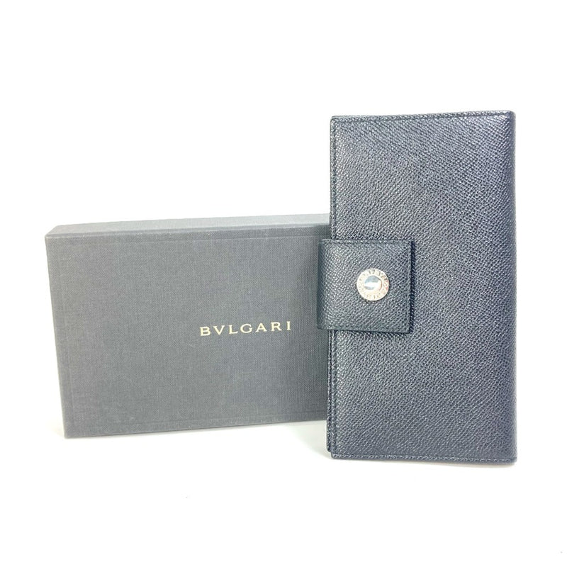 Bvlgari Black Leather Long Wallet (Bi-Fold) (Pre-Owned)