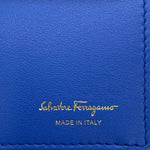 Salvatore Ferragamo Blue Leather Chain/Shoulder Wallet (Pre-Owned)