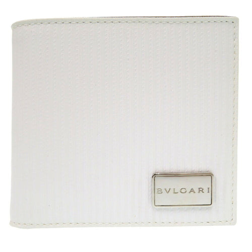 Bvlgari White Leather Wallet (Bi-Fold) (Pre-Owned)