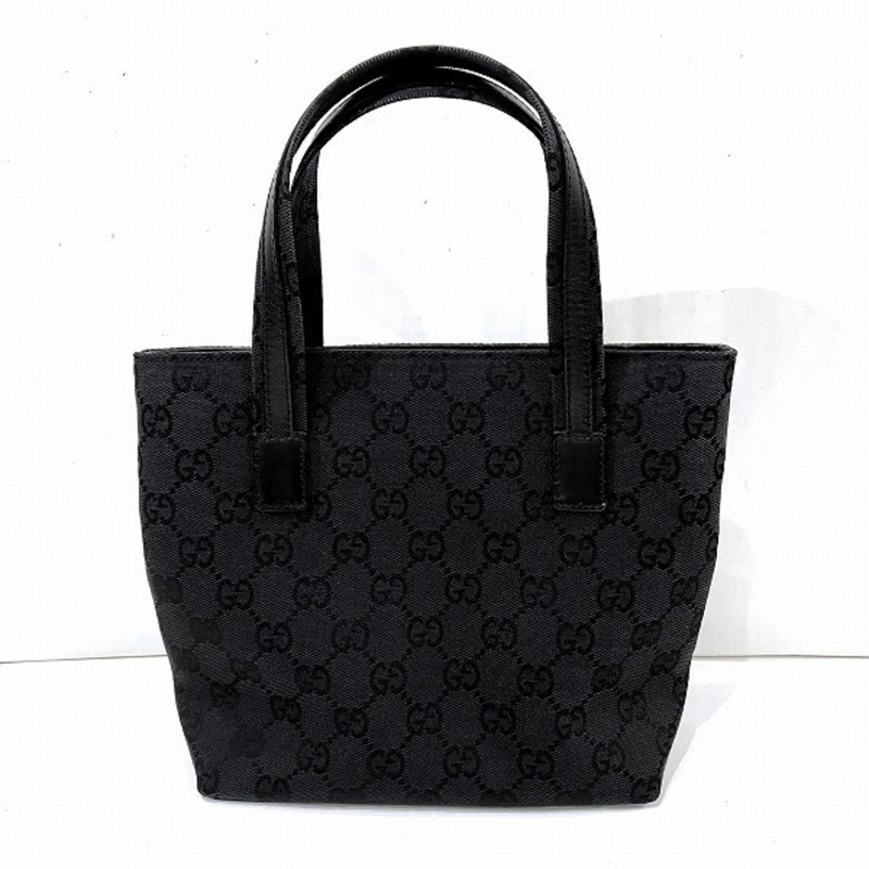 Gucci Black Gg Canvas Handbag (Pre-Owned)