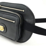 Gucci Black Leather Fanny Pack Sling Bag (Pre-Owned)