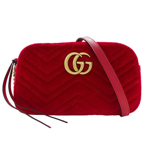 Gucci Red Color Leather Shoulder Bag (Pre-Owned)