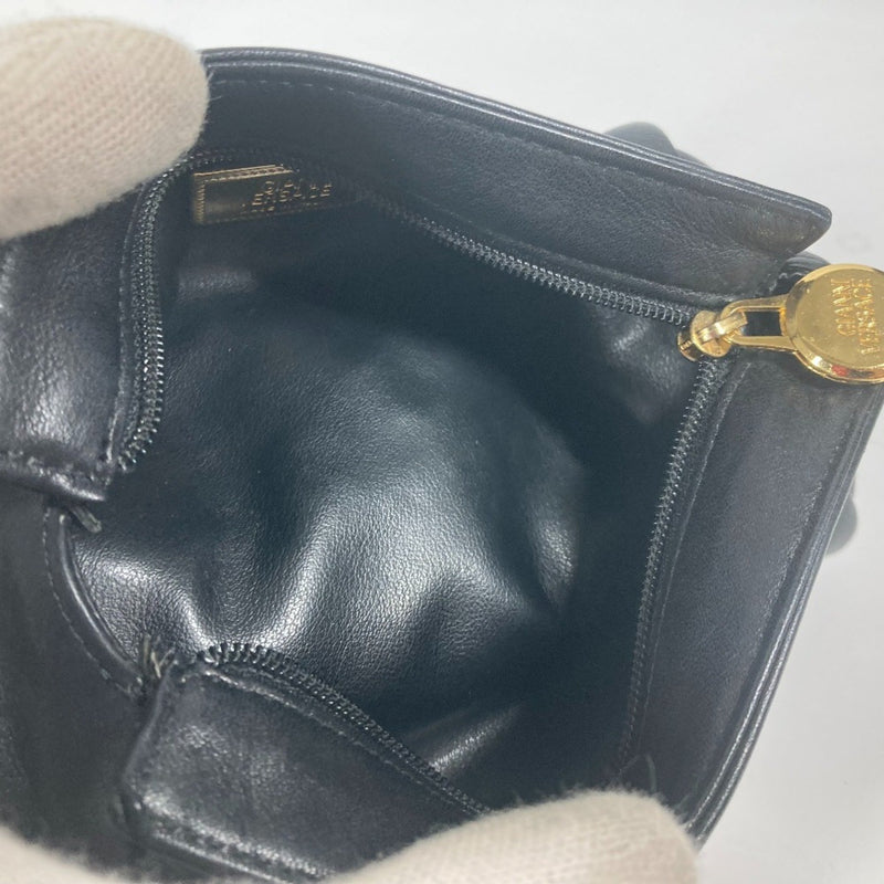 Versace Black Gold Leather Pouch (Pre-Owned)