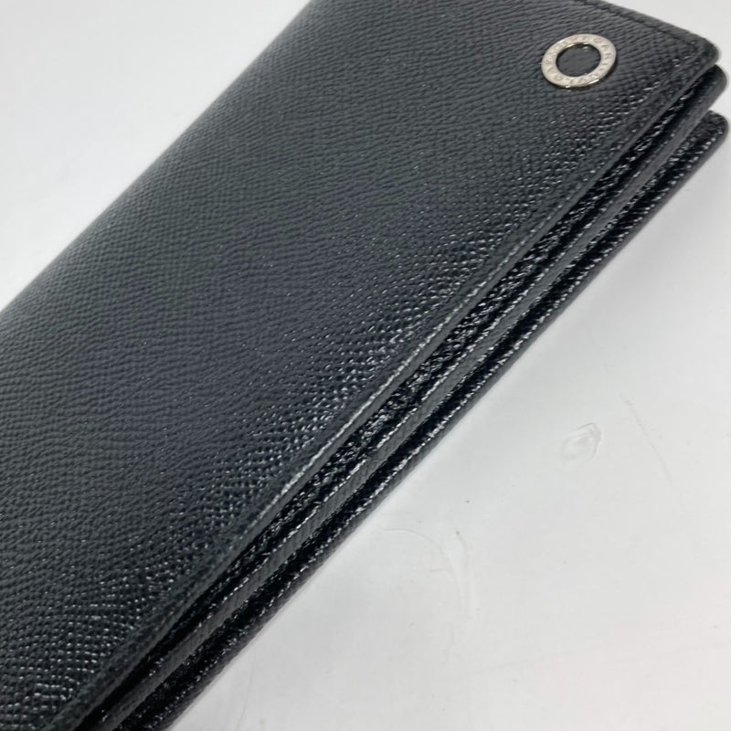 Bvlgari Black Leather Long Wallet (Bi-Fold) (Pre-Owned)