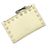 Valentino Garavani Beige Ivory Leather Wallet (Bi-Fold) (Pre-Owned)