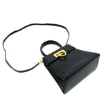 Salvatore Ferragamo Black Leather Shoulder Bag (Pre-Owned)