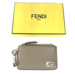 Fendi Beige Leather Coin Purse/Coin Case (Pre-Owned)