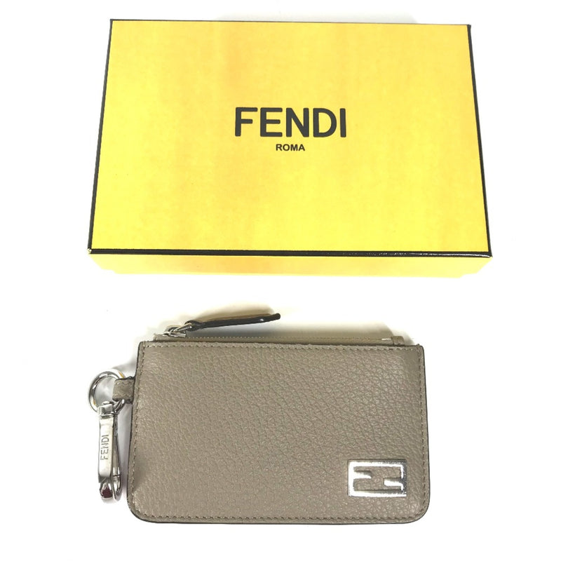 Fendi Beige Leather Coin Purse/Coin Case (Pre-Owned)