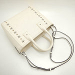 Jimmy Choo Gold Silver Canvas Handbag (Pre-Owned)