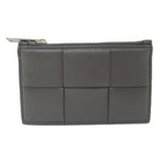 Bottega Veneta Gray Leather Card Wallet