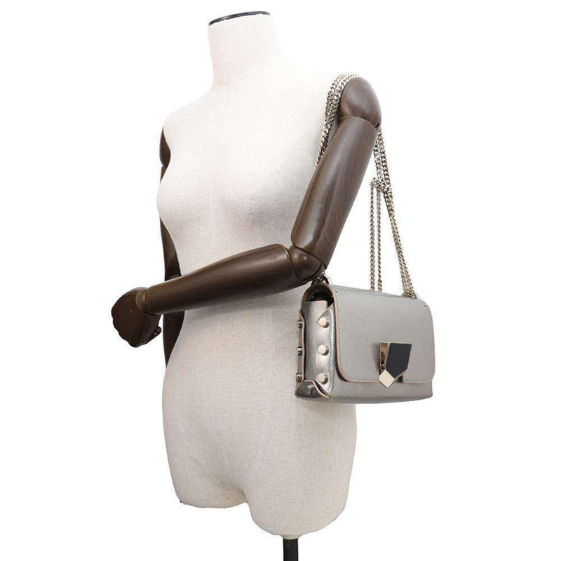 Jimmy Choo Silver Leather Shoulder Bag (Pre-Owned)