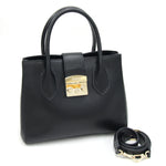 Furla Black Leather Handbag (Pre-Owned)