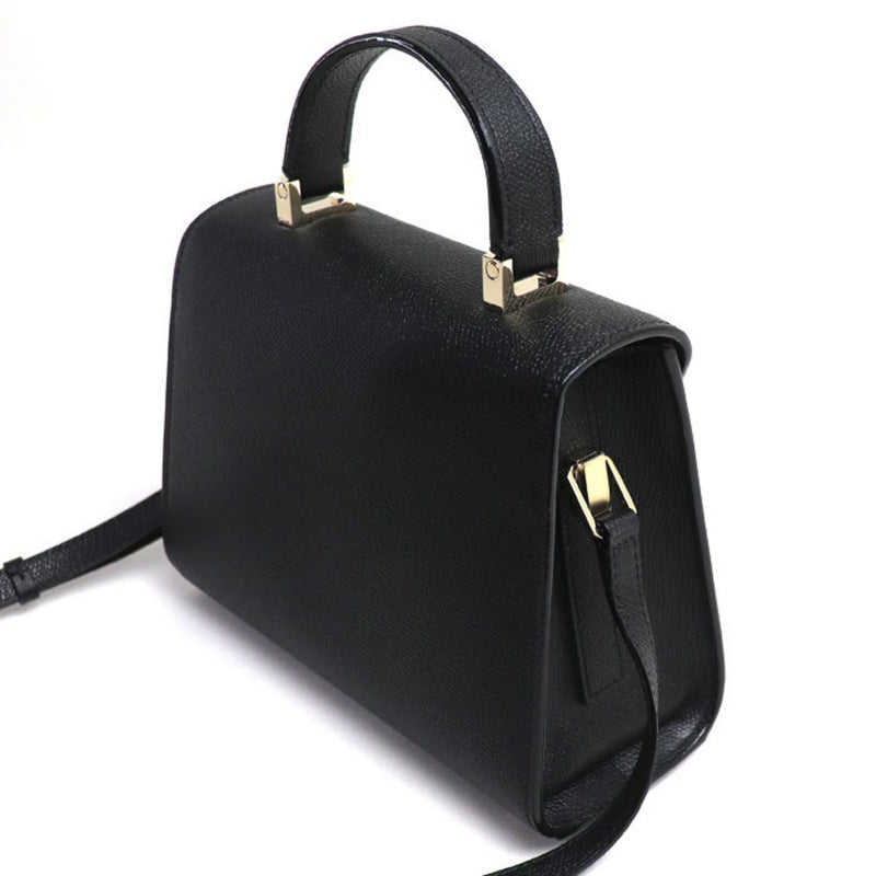 Valextra Black Leather Shoulder Bag (Pre-Owned)