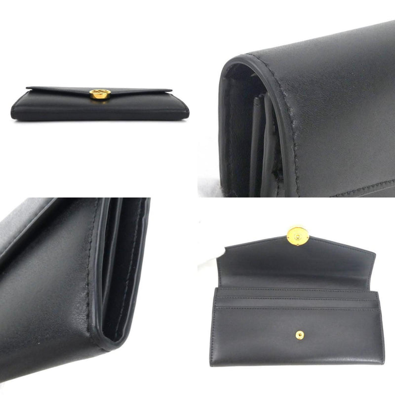 Fendi Black Leather Coin Purse/Coin Case (Pre-Owned)