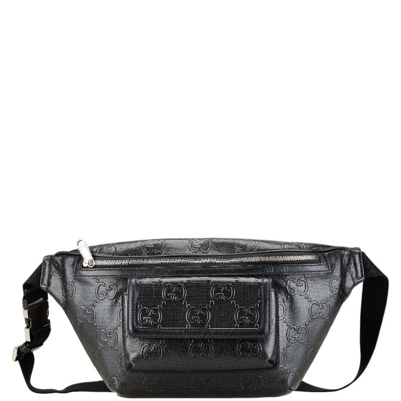 Gucci Black Leather Fanny Pack Sling Bag (Pre-Owned)