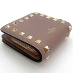 Valentino Garavani Beige Pink Leather Wallet (Bi-Fold) (Pre-Owned)