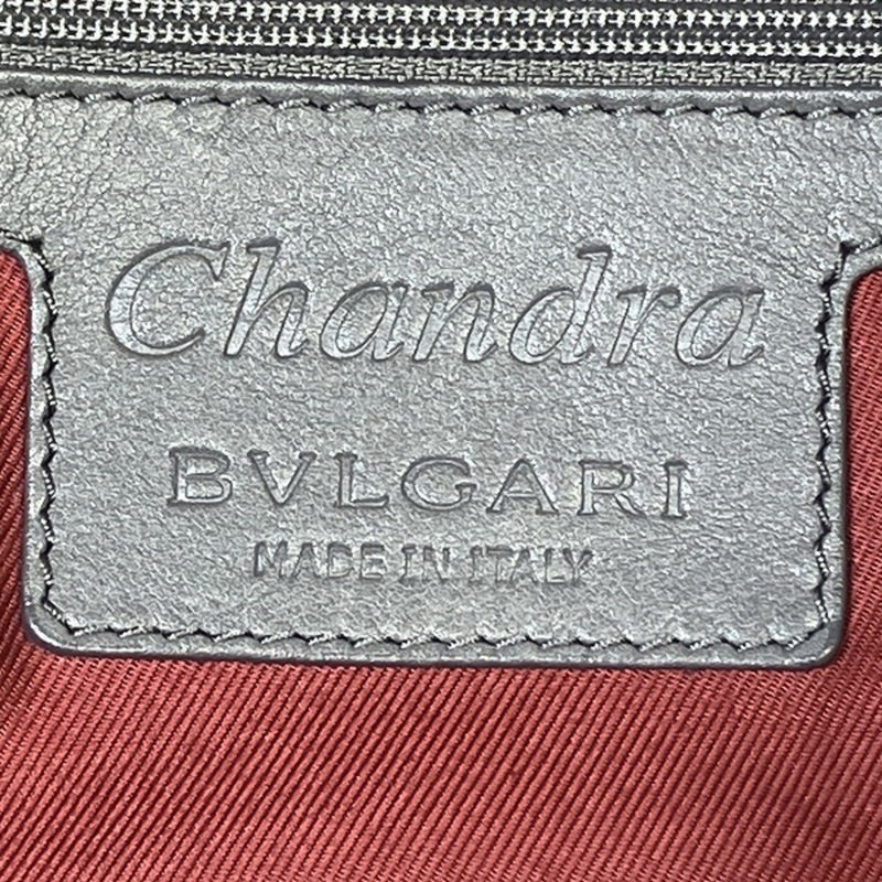 Bvlgari Chandra Gray Leather Handbag (Pre-Owned)