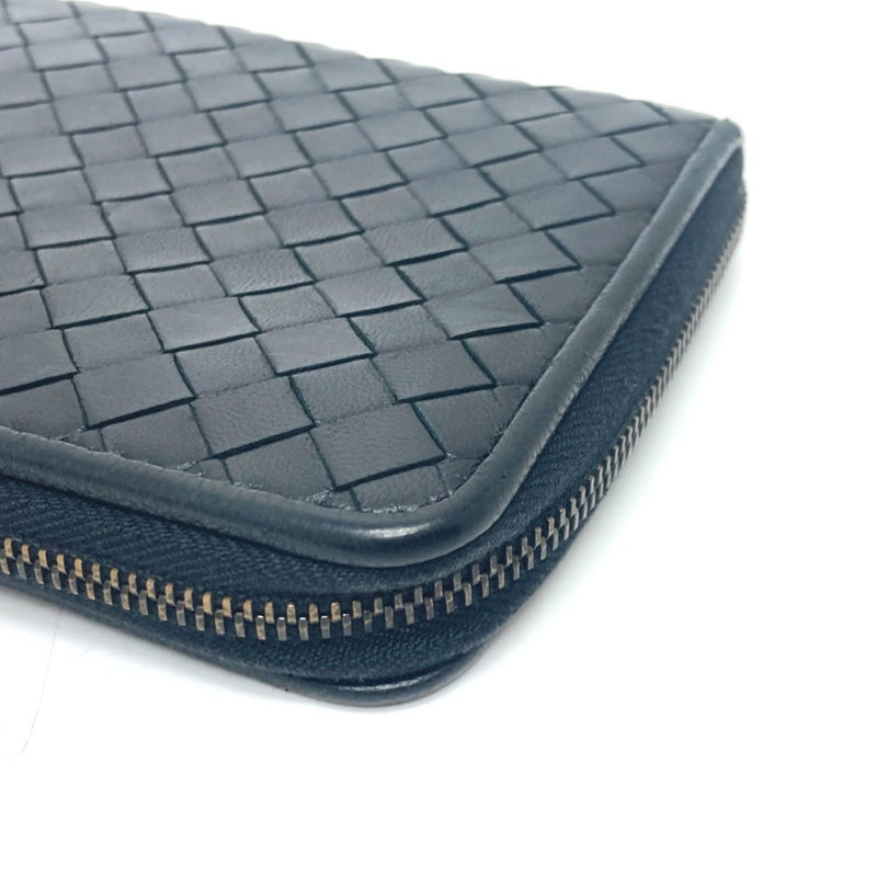 Bottega Veneta Black Leather Long Wallet (Bi-Fold) (Pre-Owned)