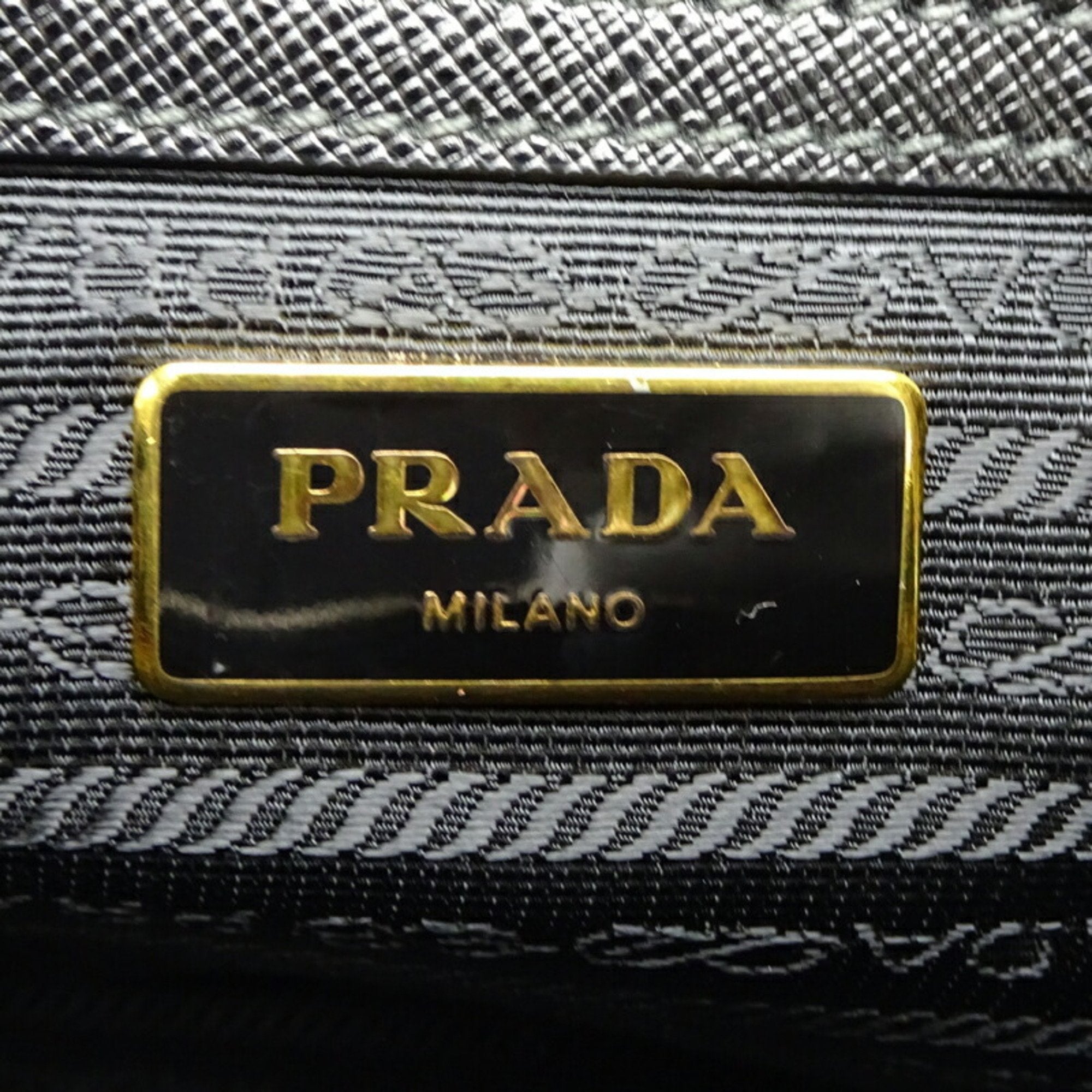 Prada Black Nero Leather Boston Bag Handbag (Pre-Owned)