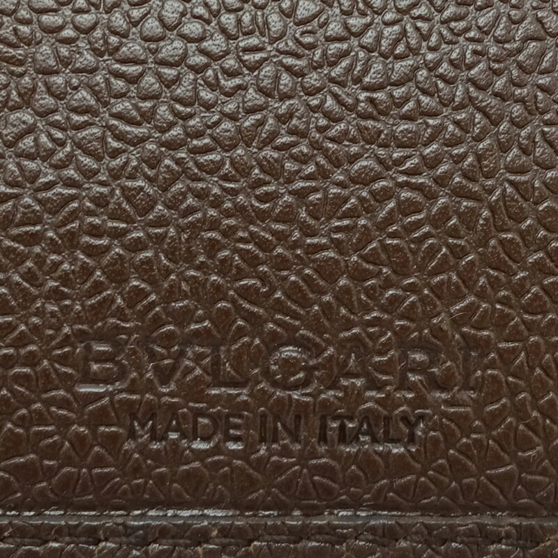 Bvlgari Millerighe Brown Leather Wallet (Bi-Fold) (Pre-Owned)