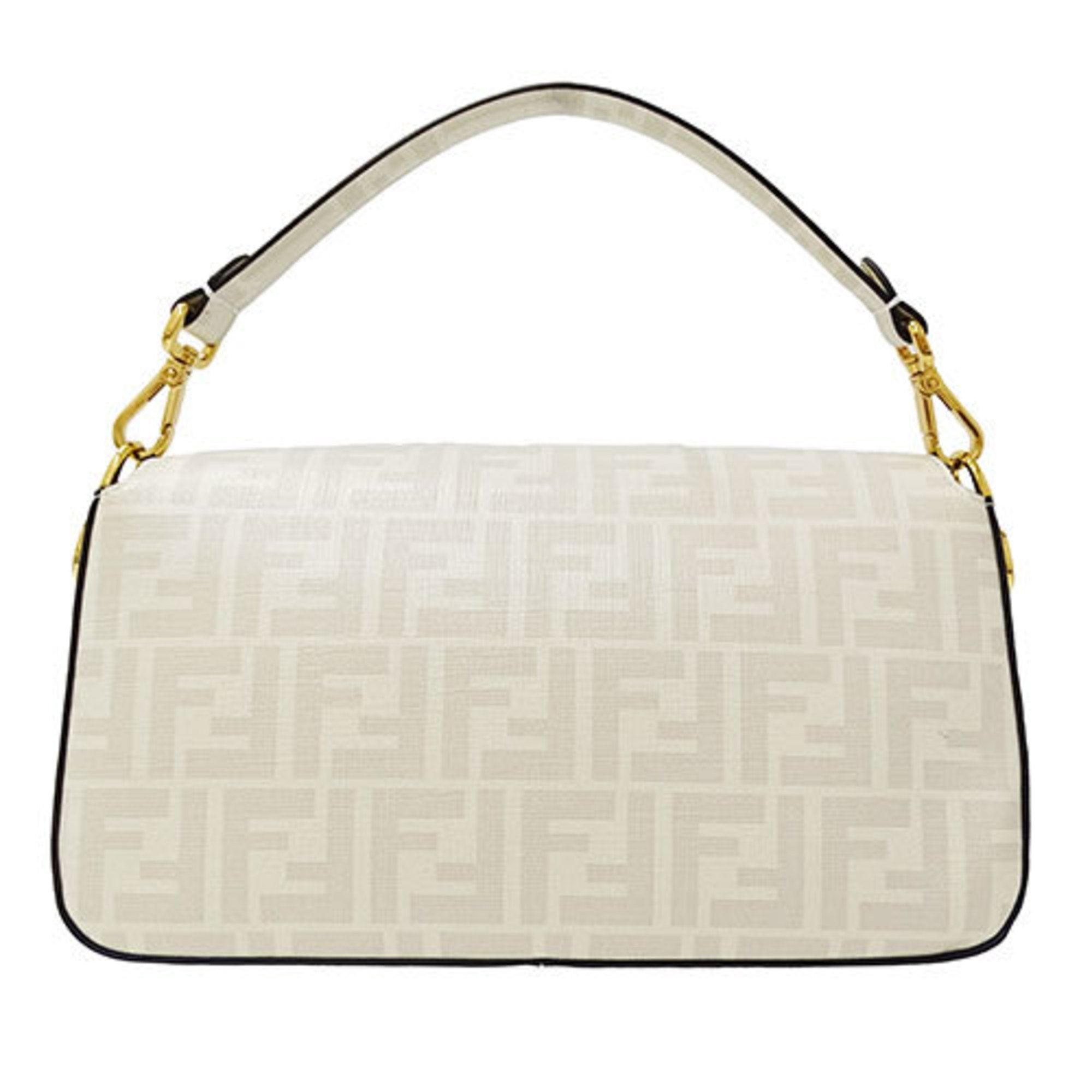 Fendi Ivory Multi-Color Pvc Handbag Shoulder Bag (Pre-Owned)