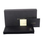 Bvlgari Black Pvc Leather Long Wallet (Bi-Fold) (Pre-Owned)