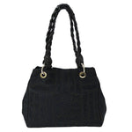 Salvatore Ferragamo Black Canvas Handbag (Pre-Owned)