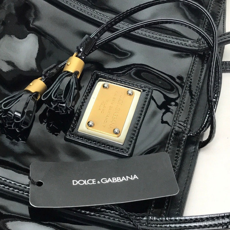 Dolce & Gabbana Black Leather Tote Bag (Pre-Owned)