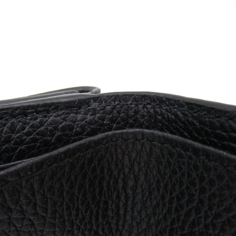 Chloé Black Leather Middle Wallet (Tri-Fold)