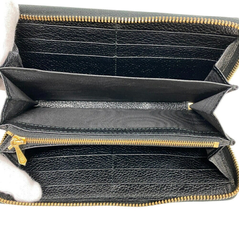 Gucci Black Leather Long Wallet (Bi-Fold) (Pre-Owned)