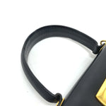 Salvatore Ferragamo Black Leather Shoulder Bag (Pre-Owned)