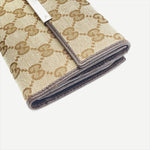 Gucci Beige Gg Canvas Long Wallet (Bi-Fold) (Pre-Owned)