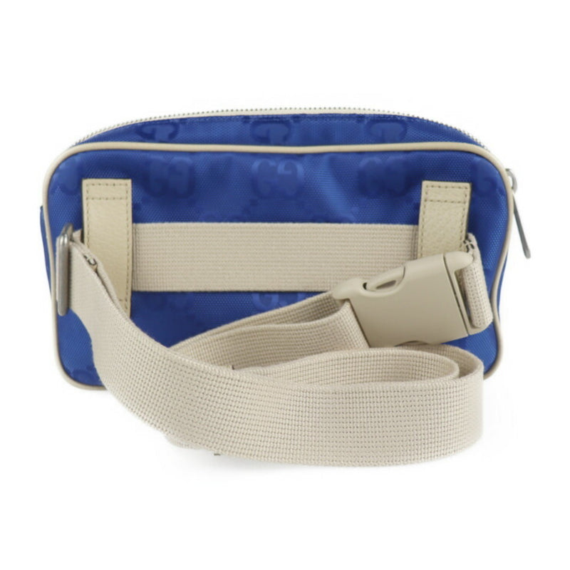 Gucci Beige Blue Nylon Leather Fanny Pack (Pre-Owned)