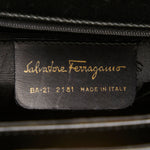 Salvatore Ferragamo Black Leather Handbag Shoulder Bag (Pre-Owned)