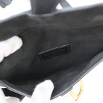 Christian Dior Black Leather Fanny Pack Saddle Bag (Pre-Owned)