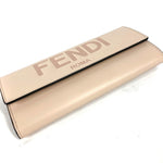 Fendi Beige Leather Long Wallet (Bi-Fold) (Pre-Owned)