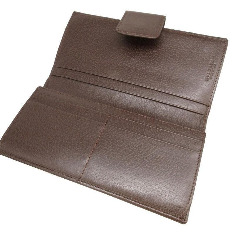 Bvlgari Brown Canvas Long Wallet (Bi-Fold) (Pre-Owned)