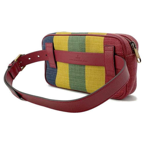 Gucci Multi-Color Canvas Leather Fanny Pack Sling Bag (Pre-Owned)